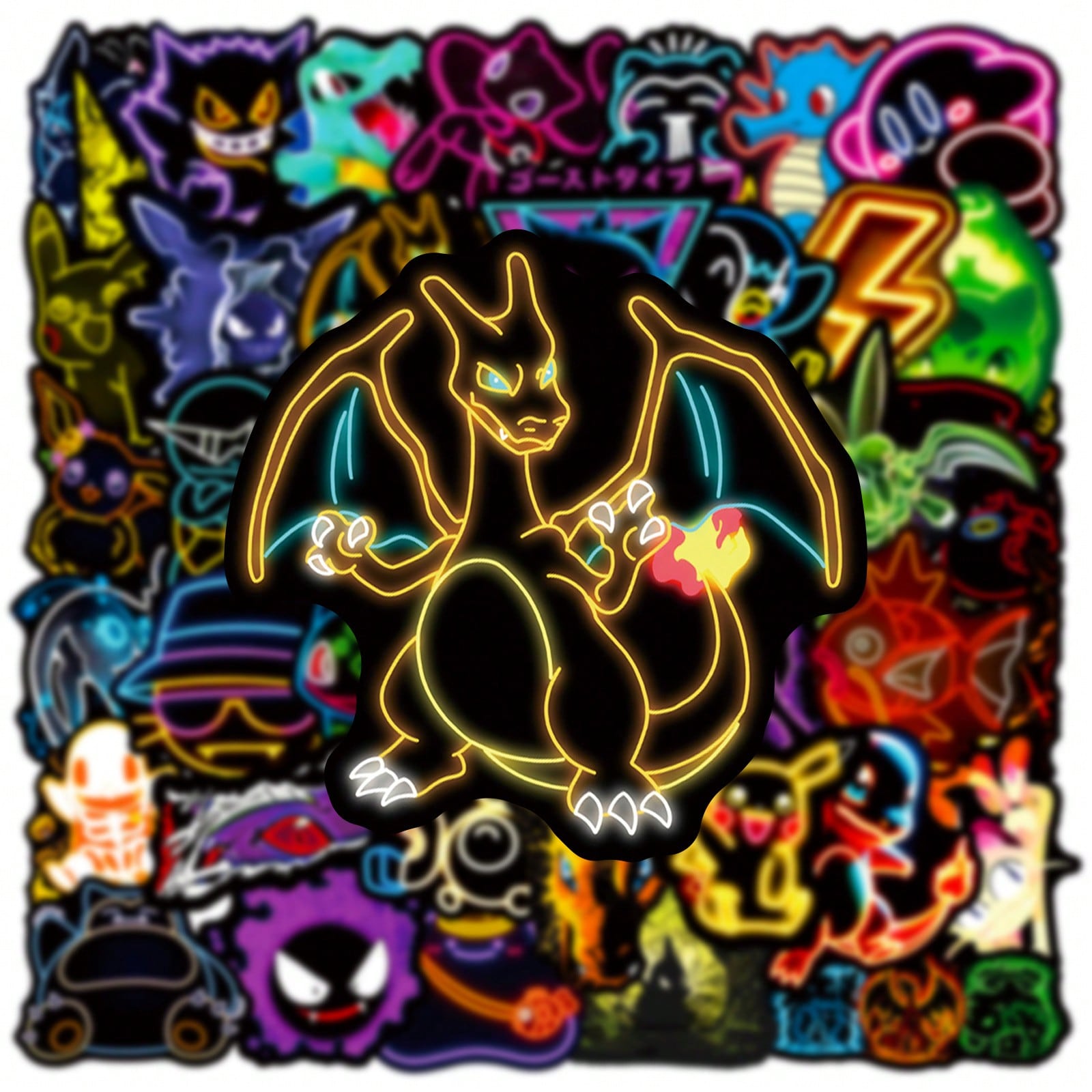 Laptop Accessories Light - 60/100 pezzi di adesivi anime Pokemon