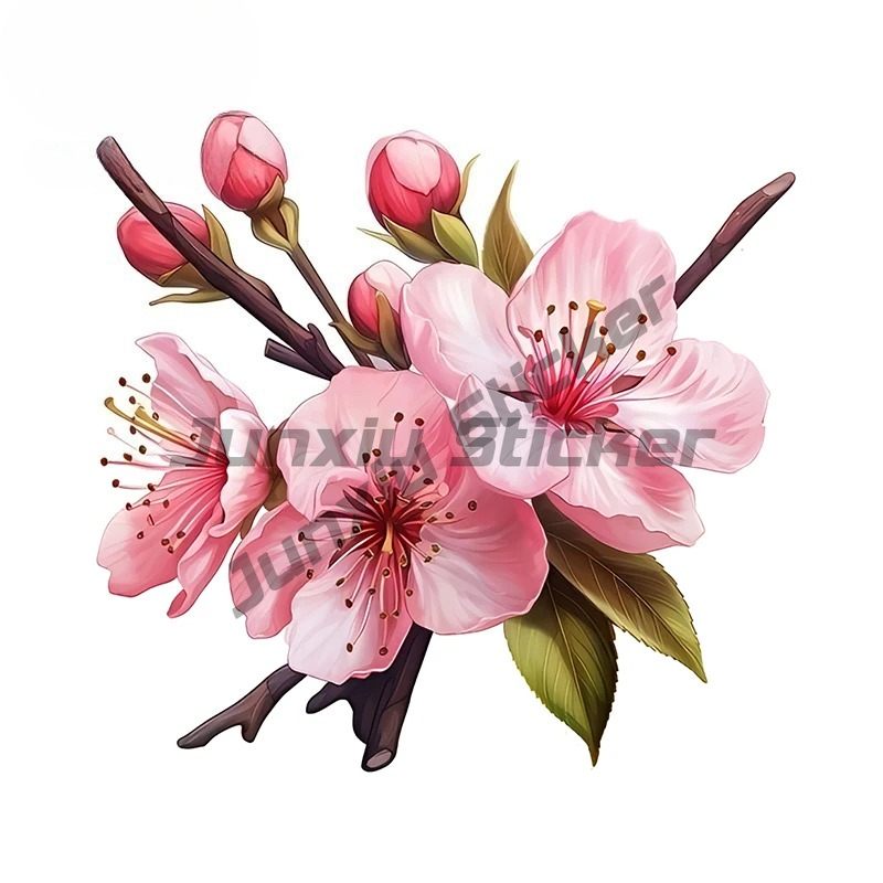 Laptop Accessories Pink - Adesivi artistici per auto Pink Sakura,