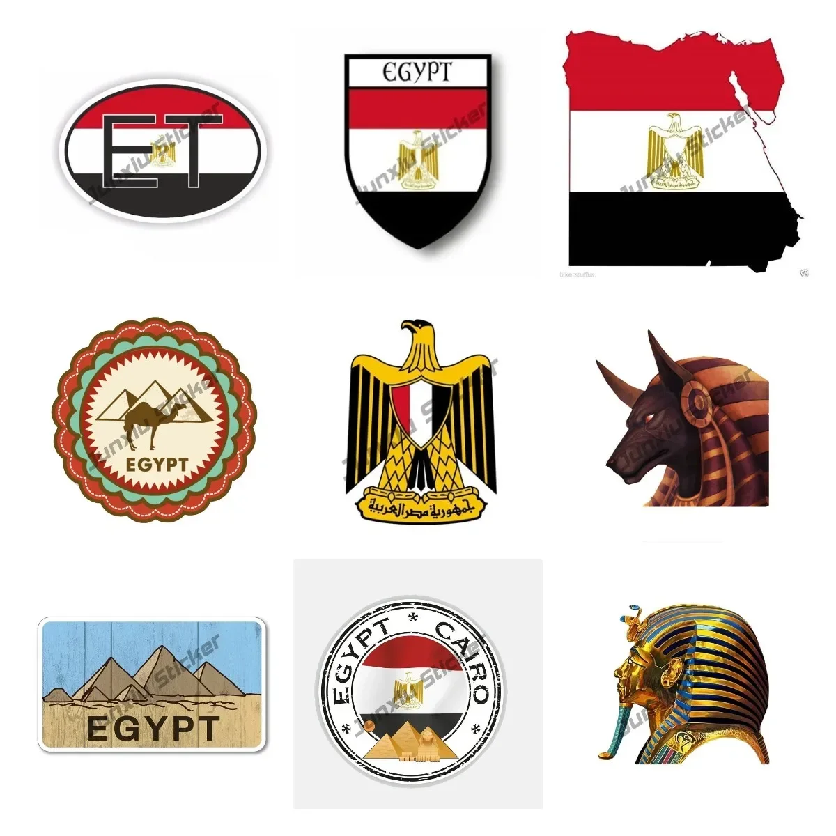 Laptop Accessories Egypt - Adesivo per decalcomania bandiera egiziana Piramide