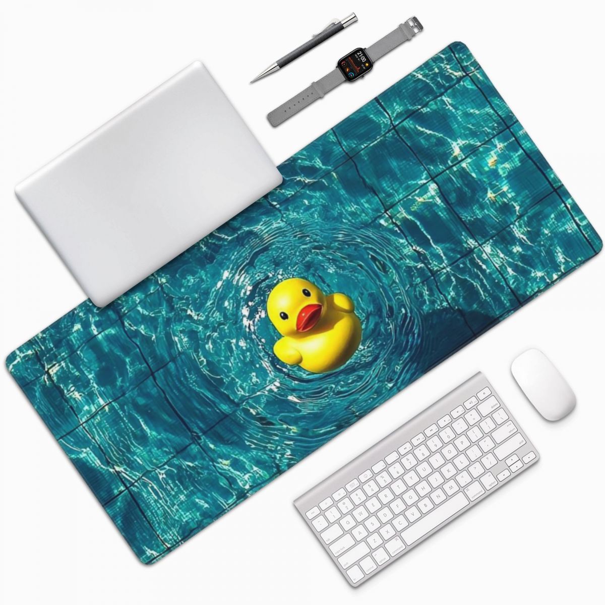 Yellow Laptop Accessories - Tappetino per mouse grande con anatra
