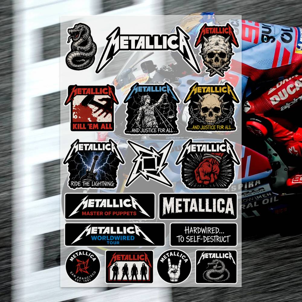 Laptop Accessories Wallpaper - Adesivi M-Metallica per Moto, Auto, Paraurti,