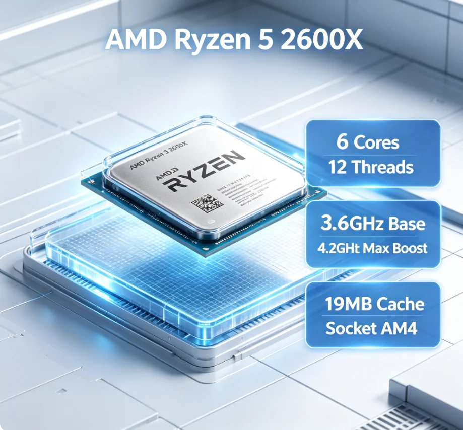Amd Cpu Ryzen 5 - Processore Desktop AMD Ryzen 5 2600X,