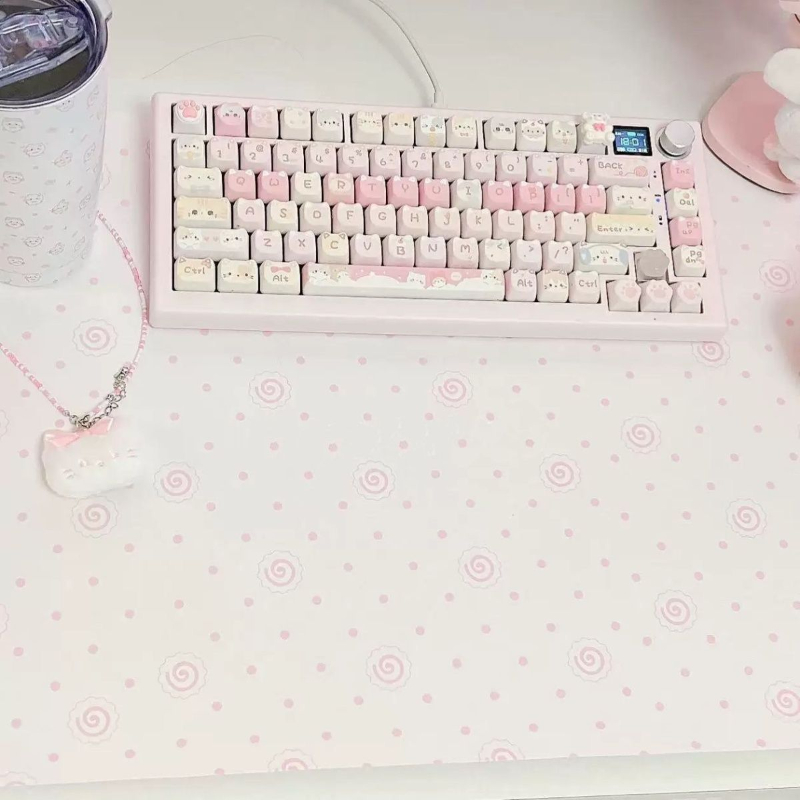 Laptop Accessories Pink - Tappetino per mouse in similpelle rosa