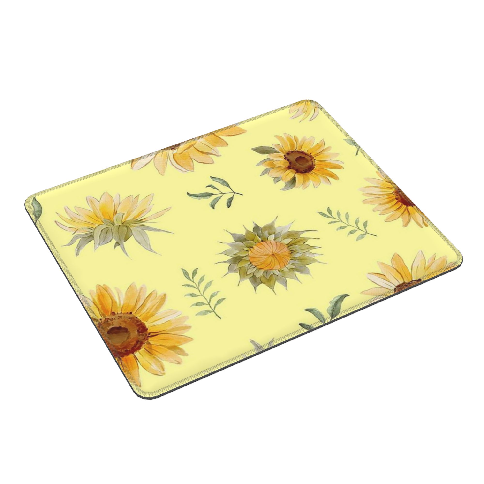 Yellow Laptop Accessories - Tappetino per mouse con motivo floreale