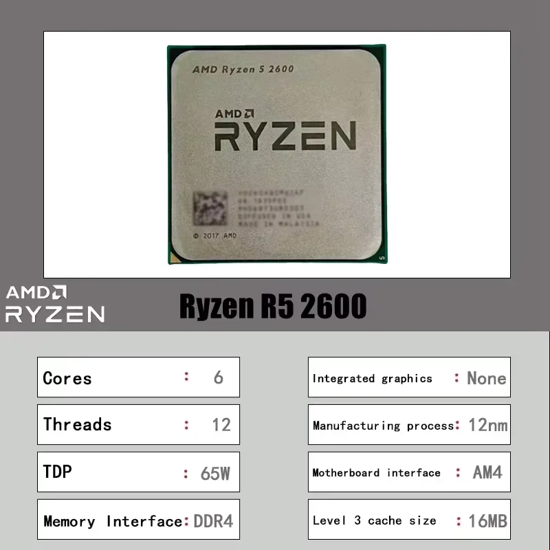 Processore AMD Ryzen 5 2600 AM - Amd Cpu Ryzen 5 recensione e prezzo