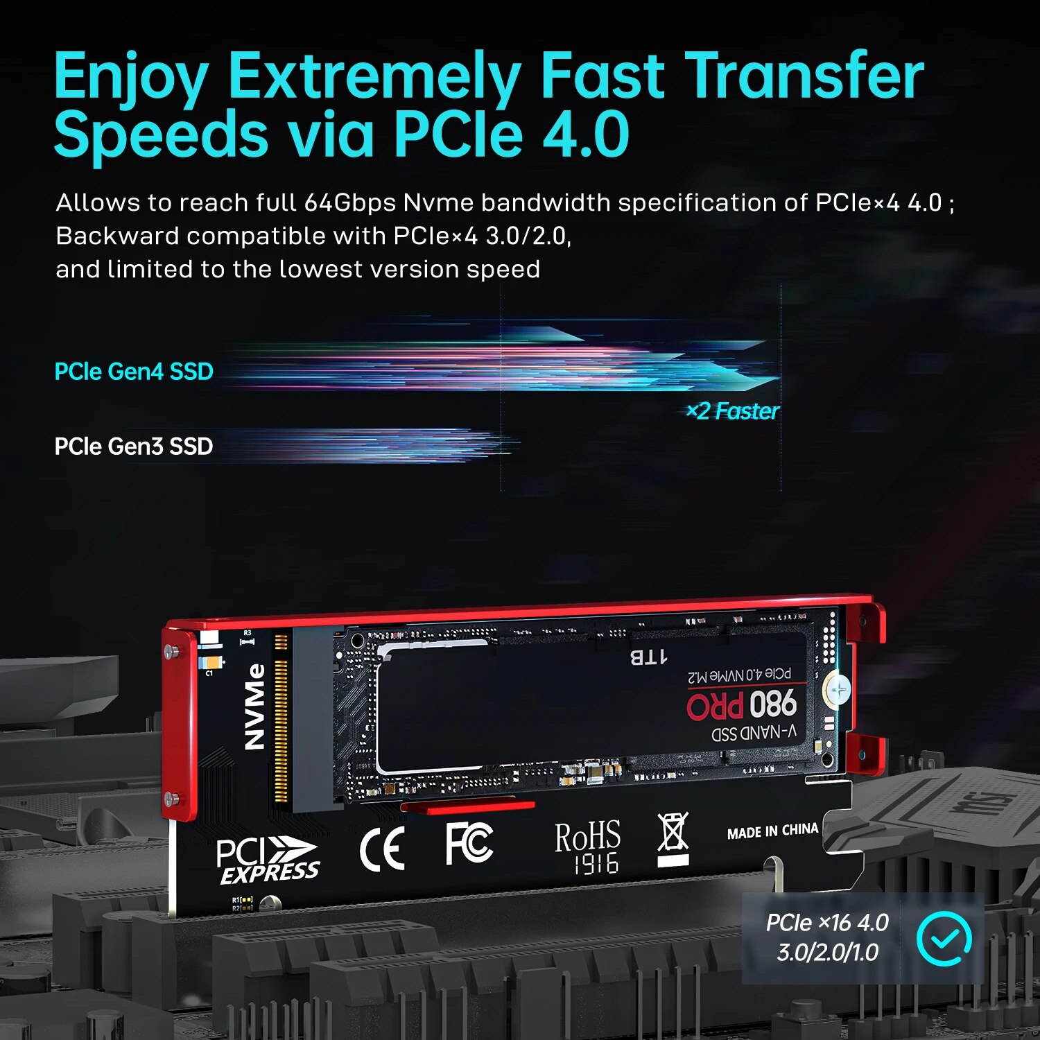 Adattatore JEYI M.2 NVMe a PCI - Samsung Ssd 990 Pro recensione e prezzo