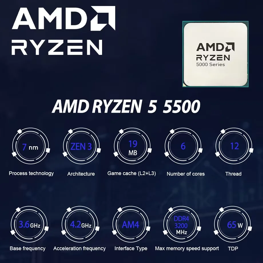 Processore AMD Ryzen 5 5500 R5 - Amd Cpu Ryzen 5 recensione e prezzo