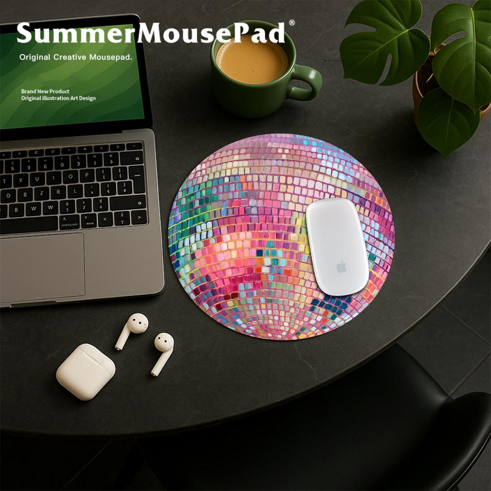 Tappetino per mouse rotondo in - Laptop Accessories Pink recensione e prezzo