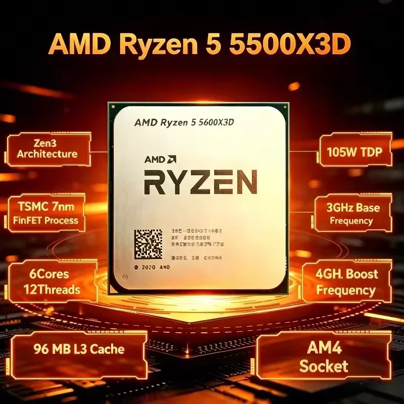 AMD Ryzen 5 5500X3D R5 5500X3D - Amd Cpu Ryzen 5 recensione e prezzo