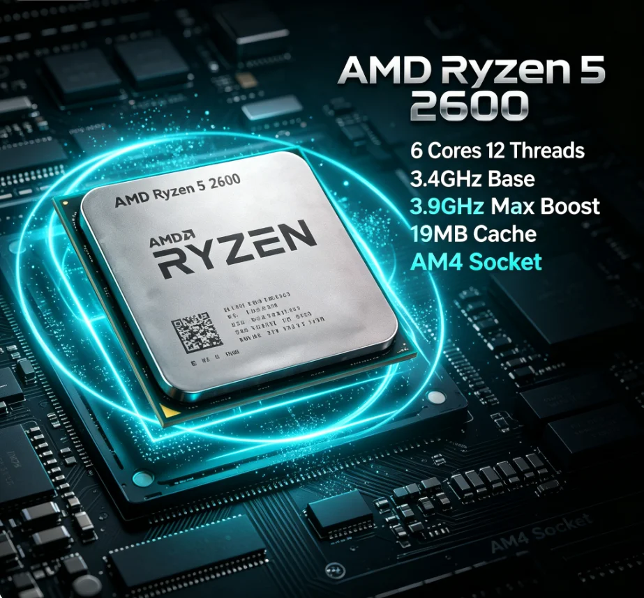 Processore AMD Ryzen5 2600 R5  - Amd Cpu Ryzen 5 recensione e prezzo